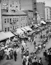 Mercado judío en el East Side, Nueva York, N.Y., c.1890-1901
